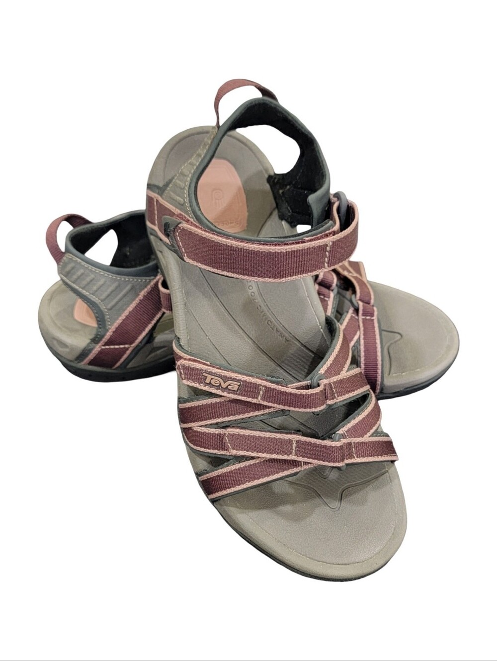 Teva Tirra Sandals Burgundy Plum Purple Sporty Strappy Outdoor Women’s Size 8.5